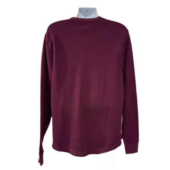 Original Penguin Men’s Henley Shirt - Burgundy Maroon XXL - Picture 5 of 8